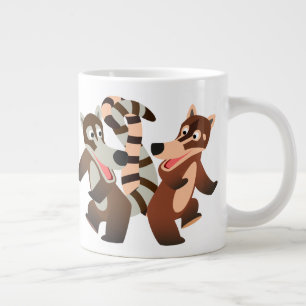 Niedlich Dancing Cartoon Coatimundis Jumbo-Tasse