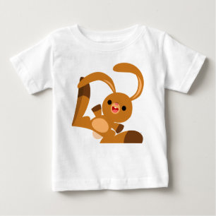Niedlich Dancing Cartoon Rabbit Baby T - Shirt