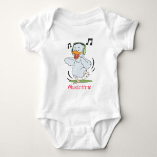 Niedlich Dancing Duck Baby Bodysuit - Music Time D Strampler