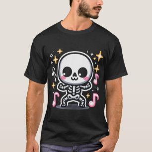 Niedlich Dancing Skeleton Halloween Kawaii Spooky T-Shirt