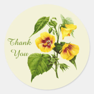Niedlich danke Ihnen Blume Runder Aufkleber