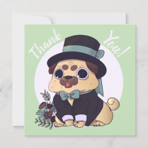 Niedlich Danke, Mops Einladung