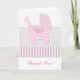 Niedlich danken Sie Ihrem Baby-Mädchen-Entwurf Dankeskarte