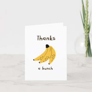 Niedlich Dankeschön Karte mit Bananen
