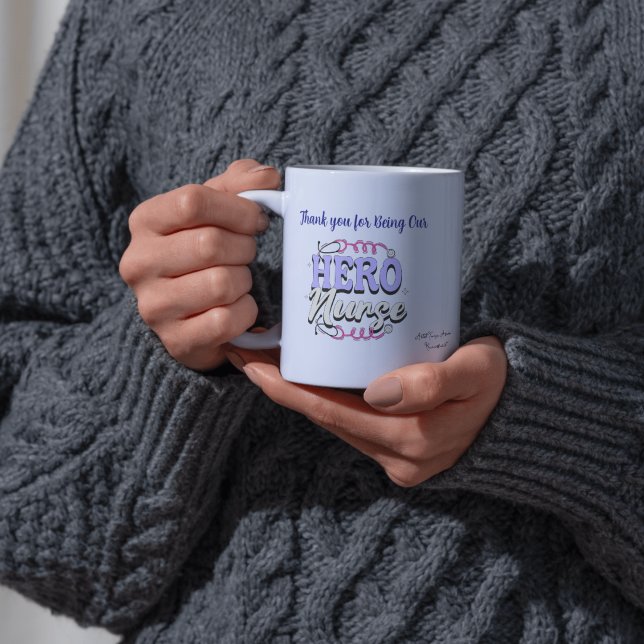 Niedlich Dankesnacht Blues Typografie PERSONALISIE Prozellantasse (Von Creator hochgeladen)