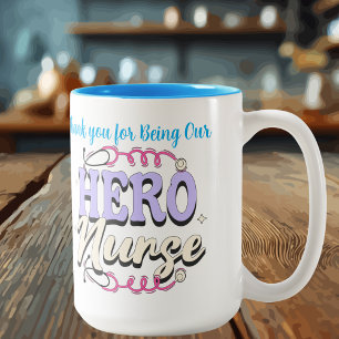 Niedlich Dankesnacht Blues Typografie PERSONALISIE Zweifarbige Tasse
