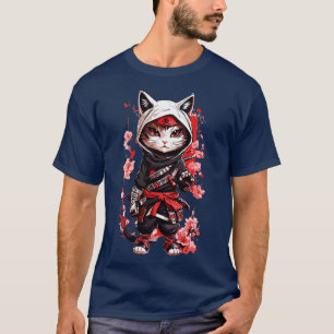 Niedlich Dark Samurai Cat TShirt