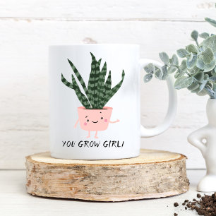 Niedlich, dass du Girl Funny Pflanze Lover baust Zweifarbige Tasse