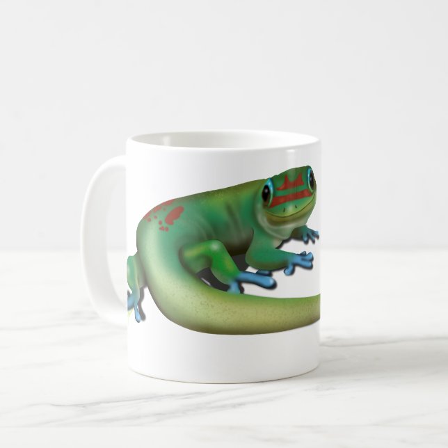 Niedlich Day Gecko ( die Sie reden mit mir? Zurück Kaffeetasse (Vorderseite Links)