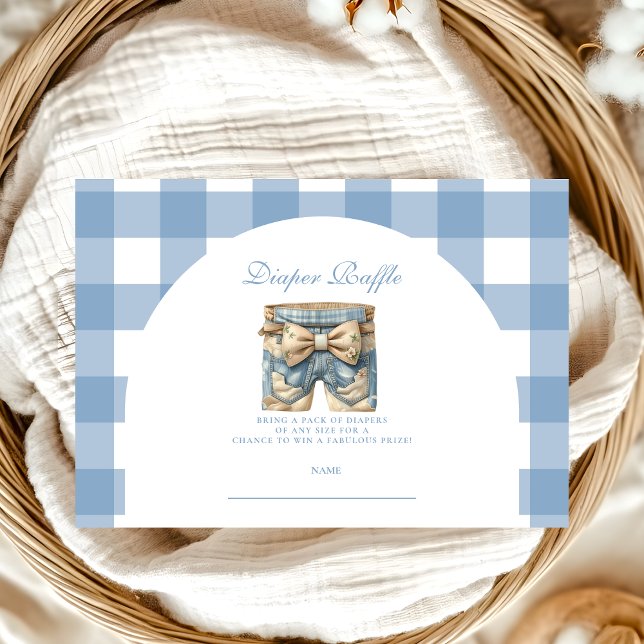 Niedlich Denim Baby Duwer Diapper Raffle Begleitkarte (Von Creator hochgeladen)