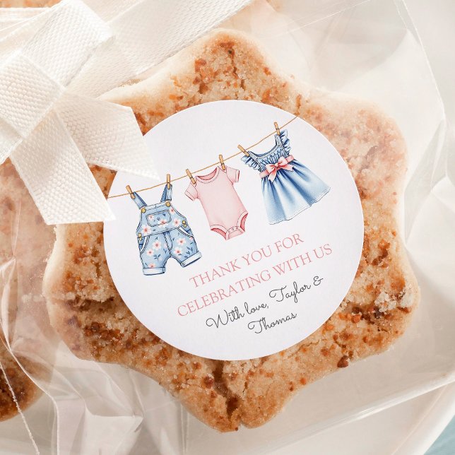 Niedlich Denim Blue Jean Girl Vielen Dank Runder Aufkleber (Von Creator hochgeladen)