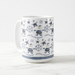 Niedlich Denim Christmas Santa Pattern Kaffeetasse<br><div class="desc">Digitale Kunst</div>