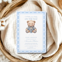 Niedlich Denim Teddy Bear Babydusche