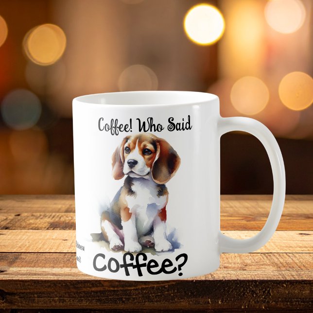 Niedlich, der Kaffee-Schwarze/Braun-Beagle sagte Kaffeetasse (Von Creator hochgeladen)