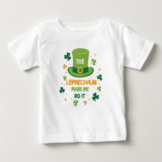 Niedlich Der Leprechaun ließ mich den St. Patrick' Baby T-shirt (Vorderseite)