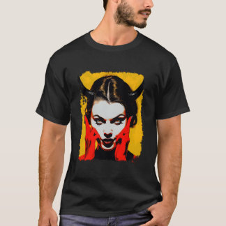 Niedlich Devil Horns Girl T-Shirt