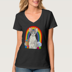 Niedlich Devon Rex Cat Rainbow Happy Oaster Eggs B T-Shirt