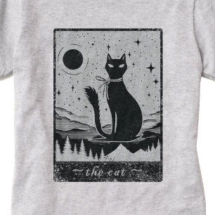 Niedlich die Cat Tarot Card Fortune Teller Funny F T-Shirt