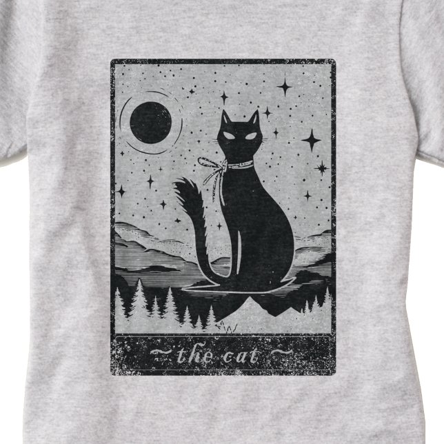 Niedlich die Cat Tarot Card Fortune Teller Funny F T-Shirt (Von Creator hochgeladen)