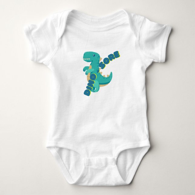 Niedlich Dino Baby Strampler (Vorderseite)