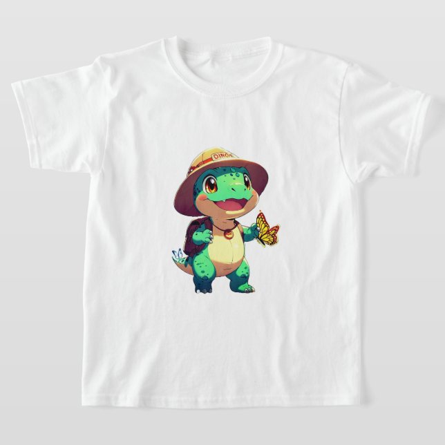 Niedlich Dino Explorer 🦖 T-Shirt (Ablage )