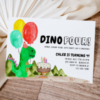 Niedlich Dino FOUR Balloon Cake Dinosaur 4. Geburt