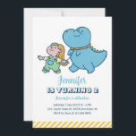 Niedlich Dino Friend Dinosaur Girls Geburtstag Einladung<br><div class="desc">Niedliches Design für Kinder, Jungen oder Mädchen, die Dinosaurier, Dino-Cartoon, T-Rex und andere Dinosaurier-Arten Liebe. Ideal für Jurassic Thema Geburtstagsparty. Sie können die Formulierung an andere Gelegenheiten anpassen.</div>