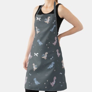 Niedlich Dino Patern Bluish Gray Schürze