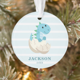 Niedlich Dinosaur Baby Boy Personalisiert Weihnach Ornament