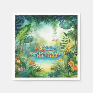 Niedlich Dinosaur Birthday Napkins Serviette