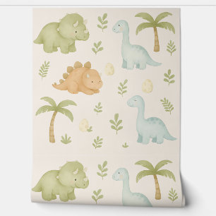 Niedlich Dinosaur Boy Kinderzimmer Wallpaper Tapete