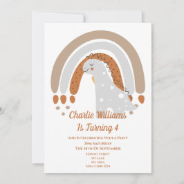 Niedlich Dinosaur Geburtstagsparty Einladung