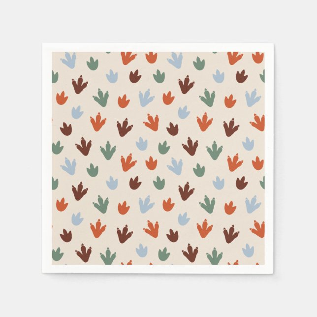 Niedlich Dinosaur Geburtstagsparty Napkins Serviette (Vorderseite)