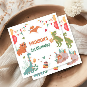 Niedlich Dinosaur Geburtstagsparty Napkins Serviette