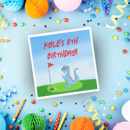 Niedlich Dinosaur Golf ThemenKindergeburtstag Napk Serviette