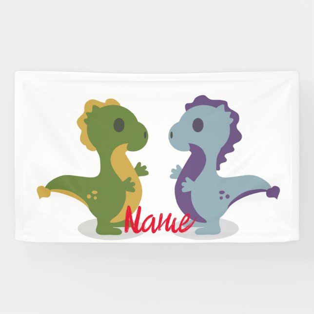 Niedlich Dinosaur Pair Thunder_Cove Banner (Horizontal)