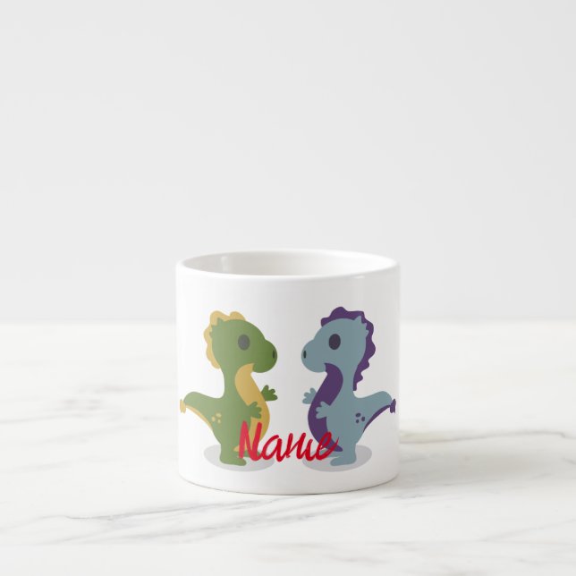 Niedlich Dinosaur Pair Thunder_Cove Espressotasse (Vorderseite)