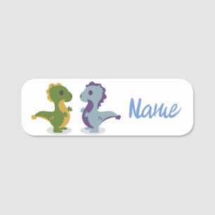 Niedlich Dinosaur Pair Thunder_Cove Namensschild