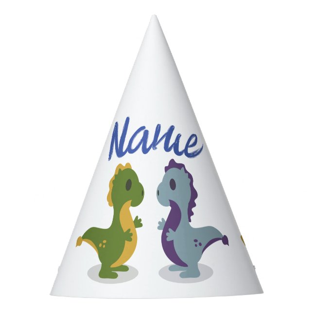 Niedlich Dinosaur Pair Thunder_Cove Partyhütchen (Vorderseite)