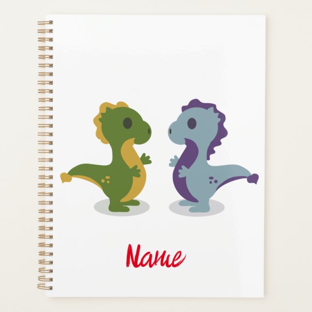 Niedlich Dinosaur Pair Thunder_Cove Planer (Vorderseite)