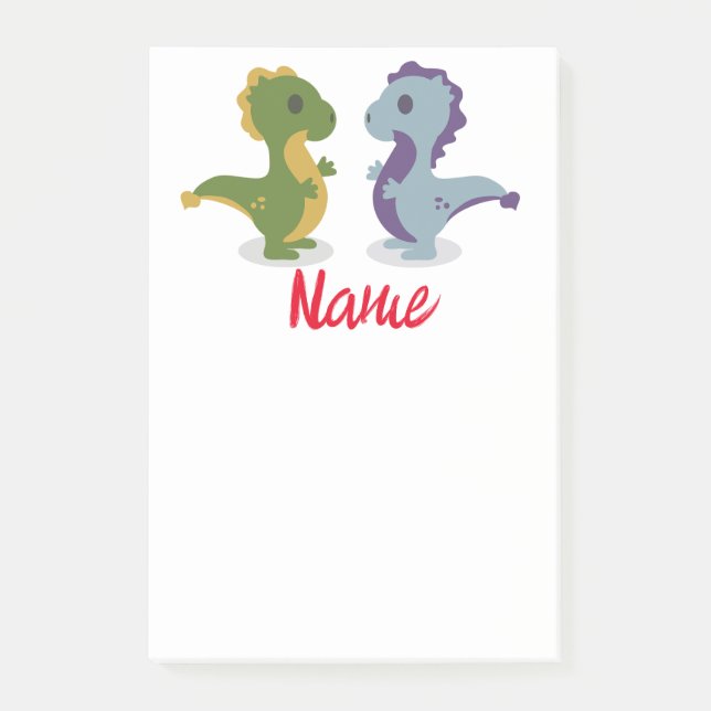 Niedlich Dinosaur Pair Thunder_Cove Post-it Klebezettel (Vorderseite)