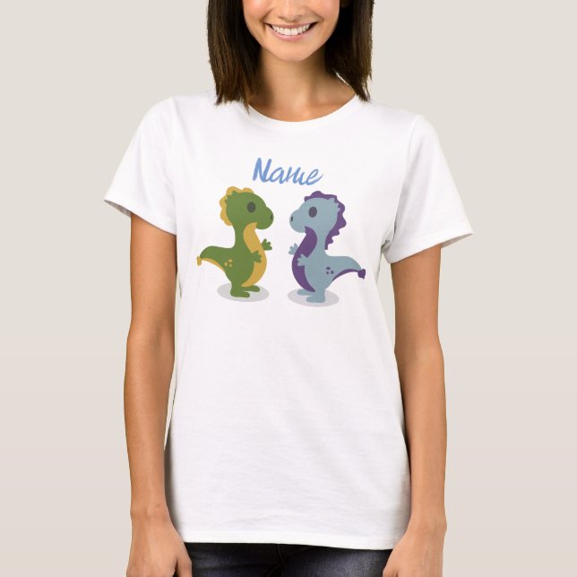 Niedlich Dinosaur Pair Thunder_Cove T-Shirt (Vorderseite)