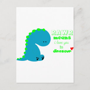 Niedlich Dinosaur RAWR Postkarte