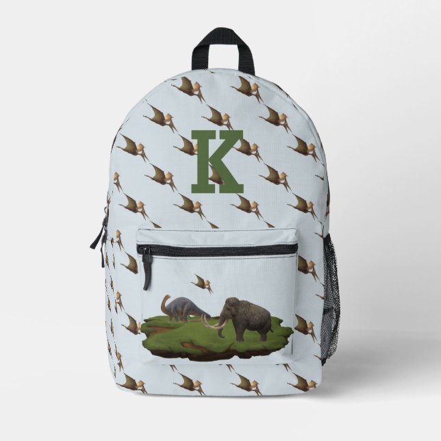 Niedlich Dinosaur Themed Bedruckter Rucksack (Vorderseite)