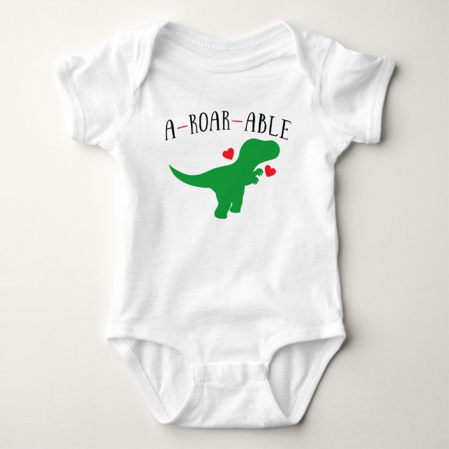 Niedlich Dinosaurier Bodysuit Sleeper Baby Strampler (Vorderseite)