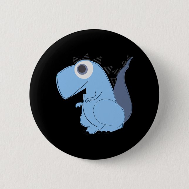 Niedlich Dinosaurier Button (Vorderseite)