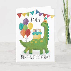 Niedlich Dinosaurier Geburtstag Dankeskarte