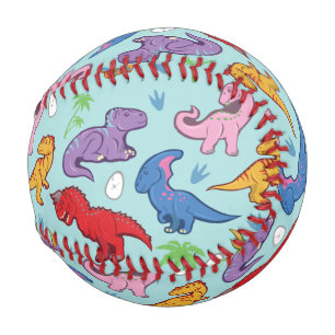 Niedlich Dinosaurier Muster Baseball