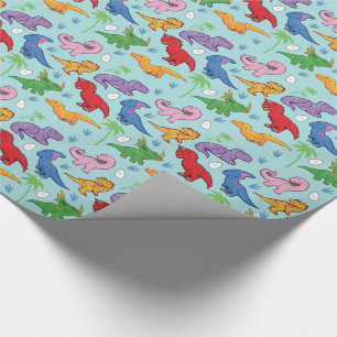 Niedlich Dinosaurier Muster Geschenkpapier
