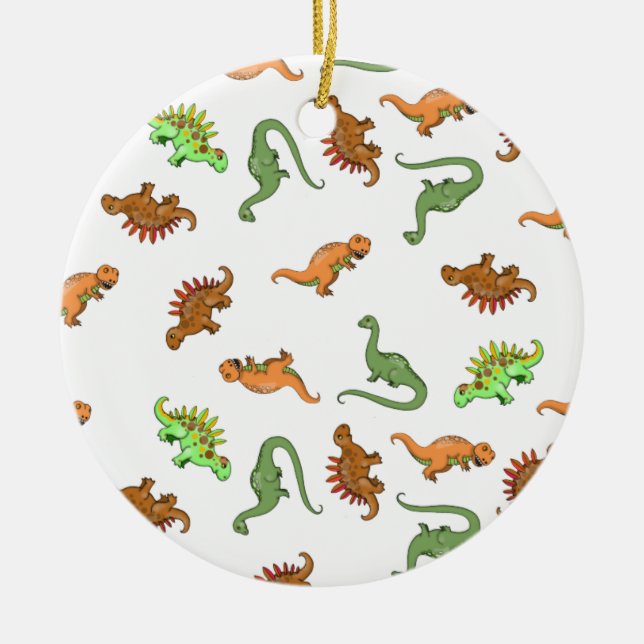 Niedlich Dinosaurier Muster Keramikornament (Vorne)